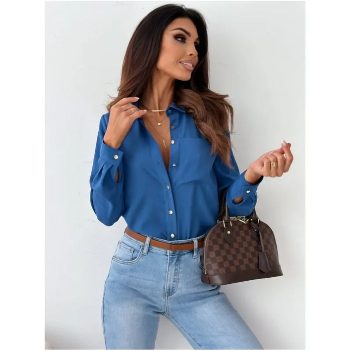 V-Neck Shirt Office Women's Wear