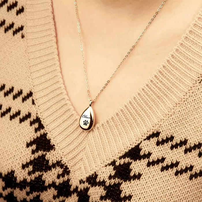 Teardrop Urn Custom Necklace