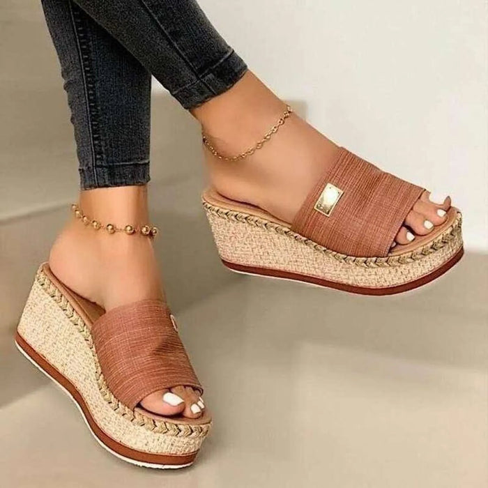 Sandals, Wedge Heel, Straps,