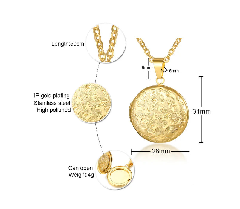 Custom Photo Locket Necklace Pendant
