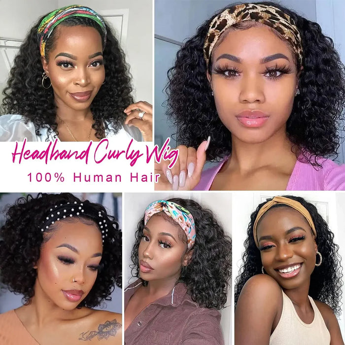 Headband Wig Human Hair