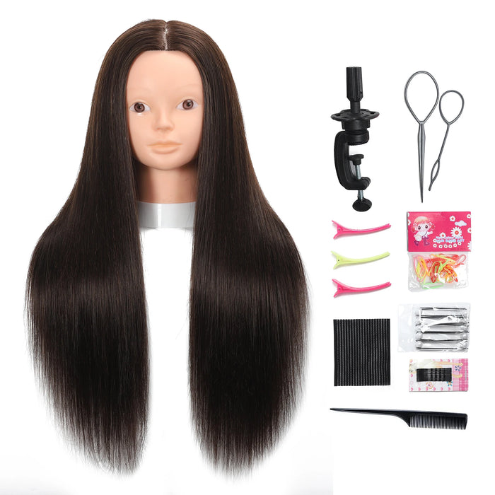 Mannequin Head 80% Real Human Hair