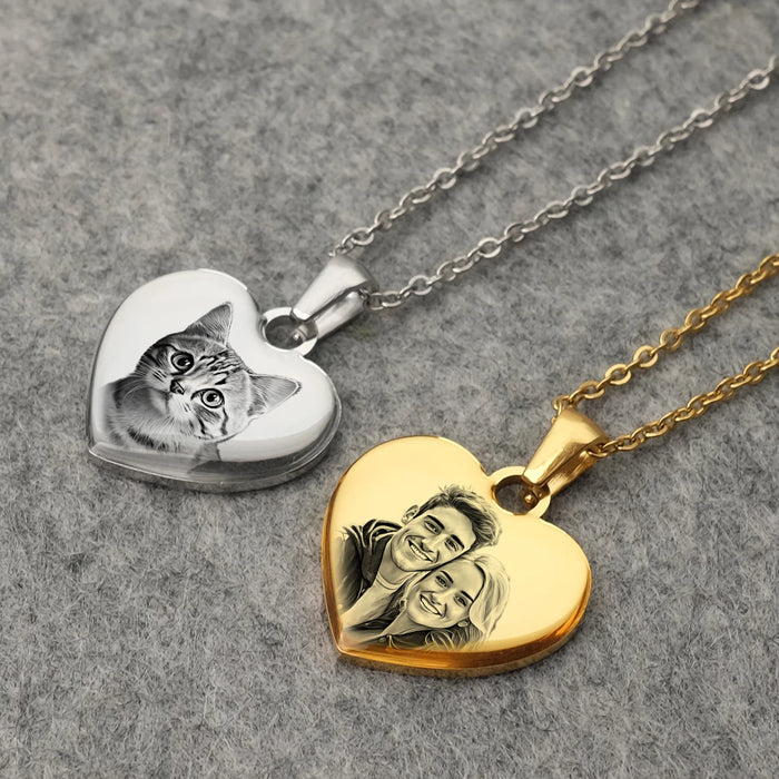 Love Heart Projection Pendant